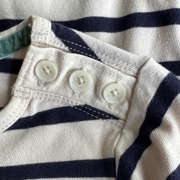 Boden 10 Navy & Cream Striped Long Sleeve Tee - Picture 5 of 8